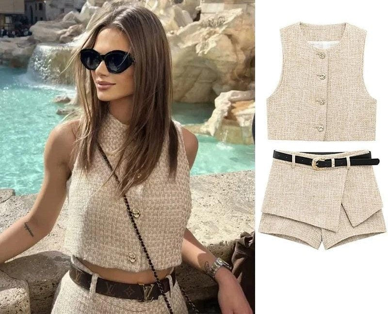 Edge Vest Skort Set