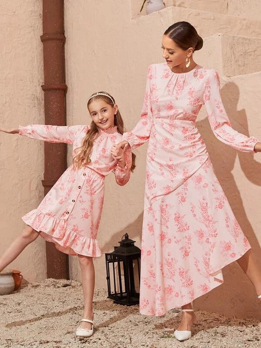 Mom + Me Floral Ensemble Dress