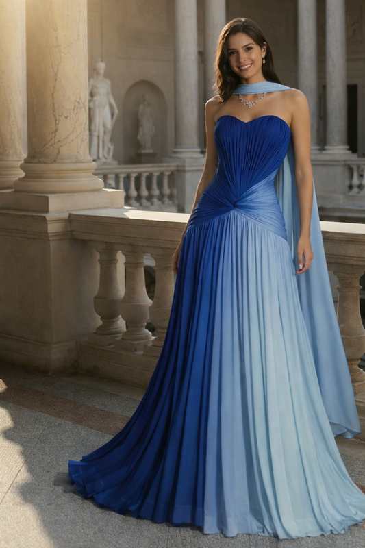 Azure Symphony Gown