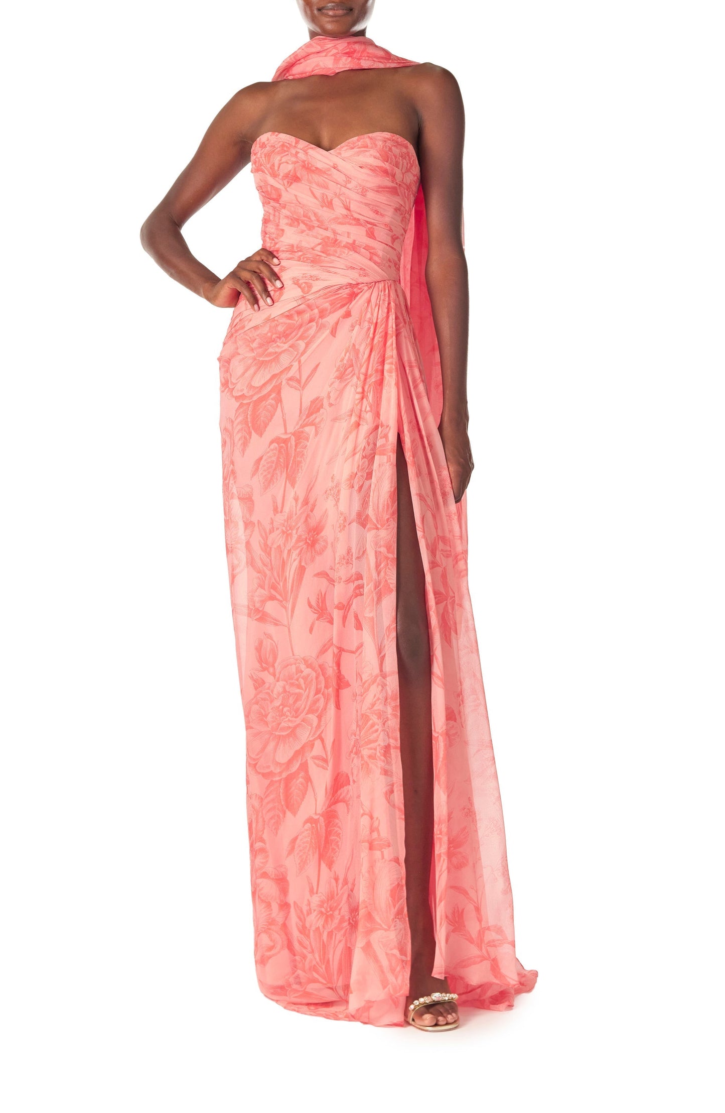 Tropical Rose Scarf Dress