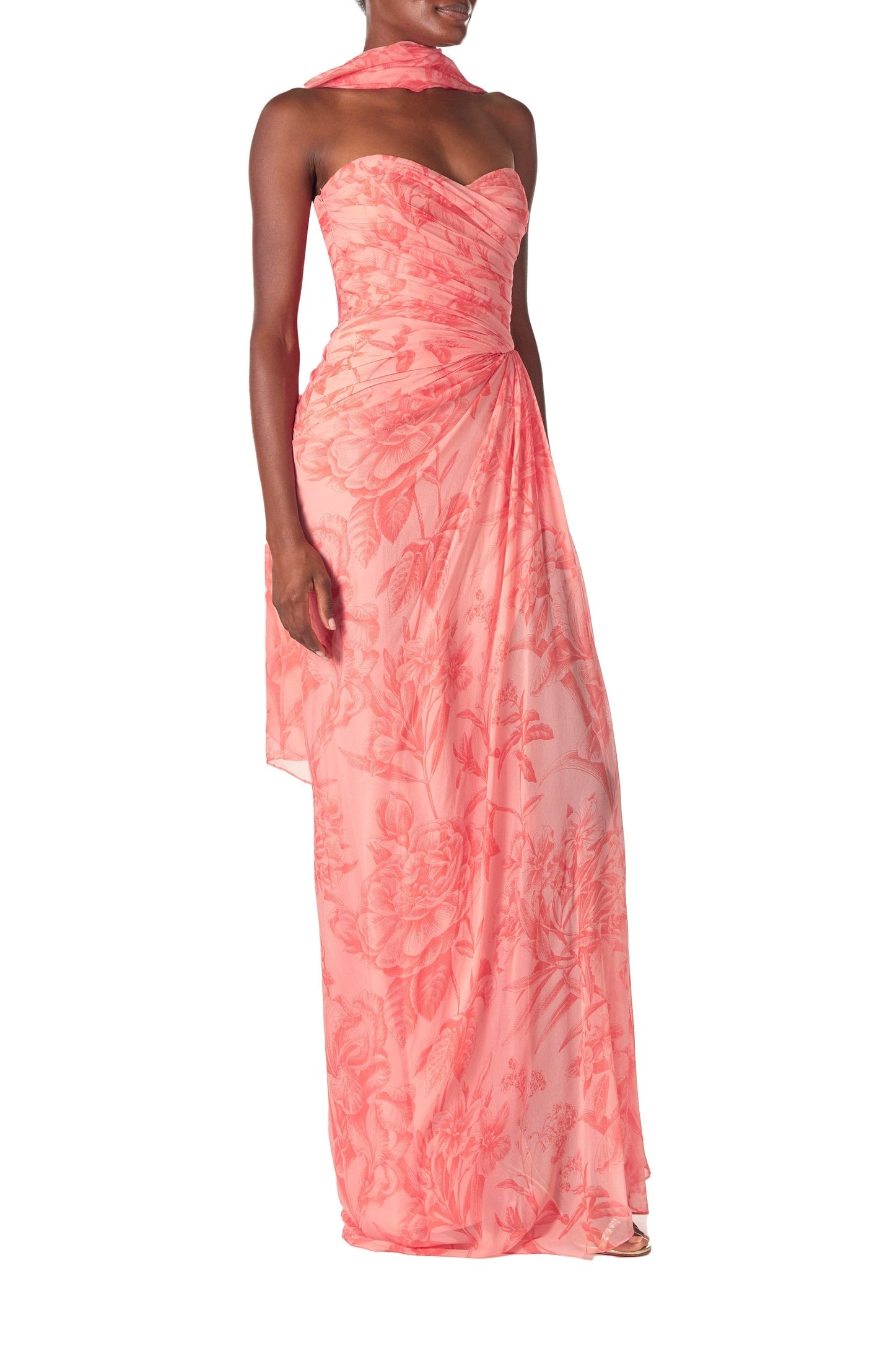 Tropical Rose Scarf Dress