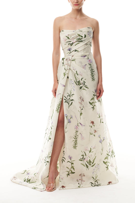 Gazar Bolero Draped Dress