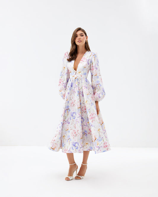 Fairy Fizz V-neck Midi Dress