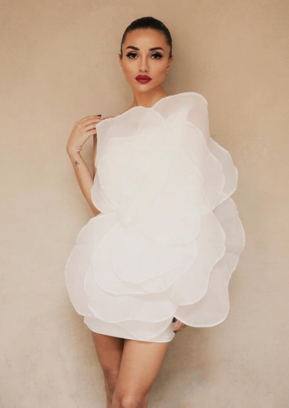Eden 3D Appliqué Dress