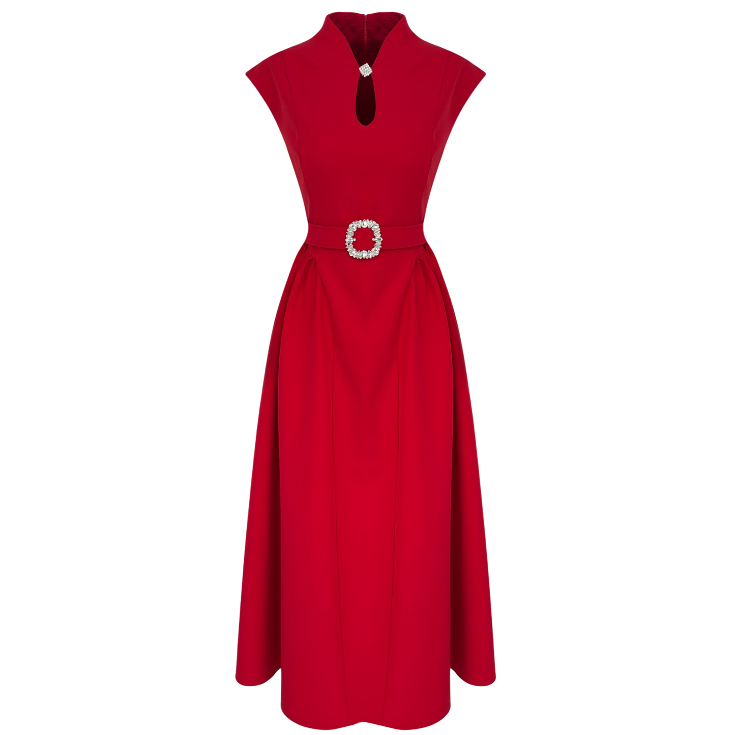 Embellished Belted Dress