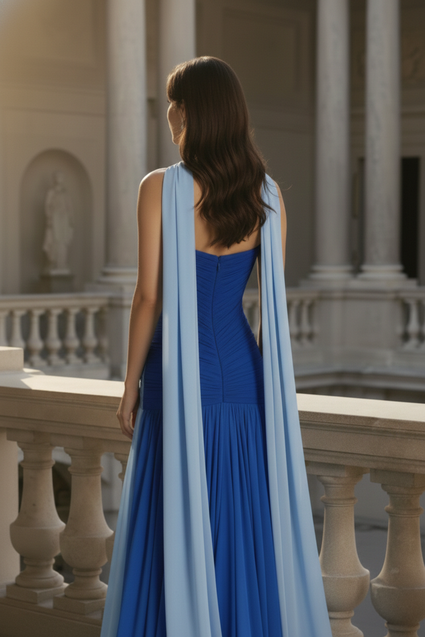 Azure Symphony Gown