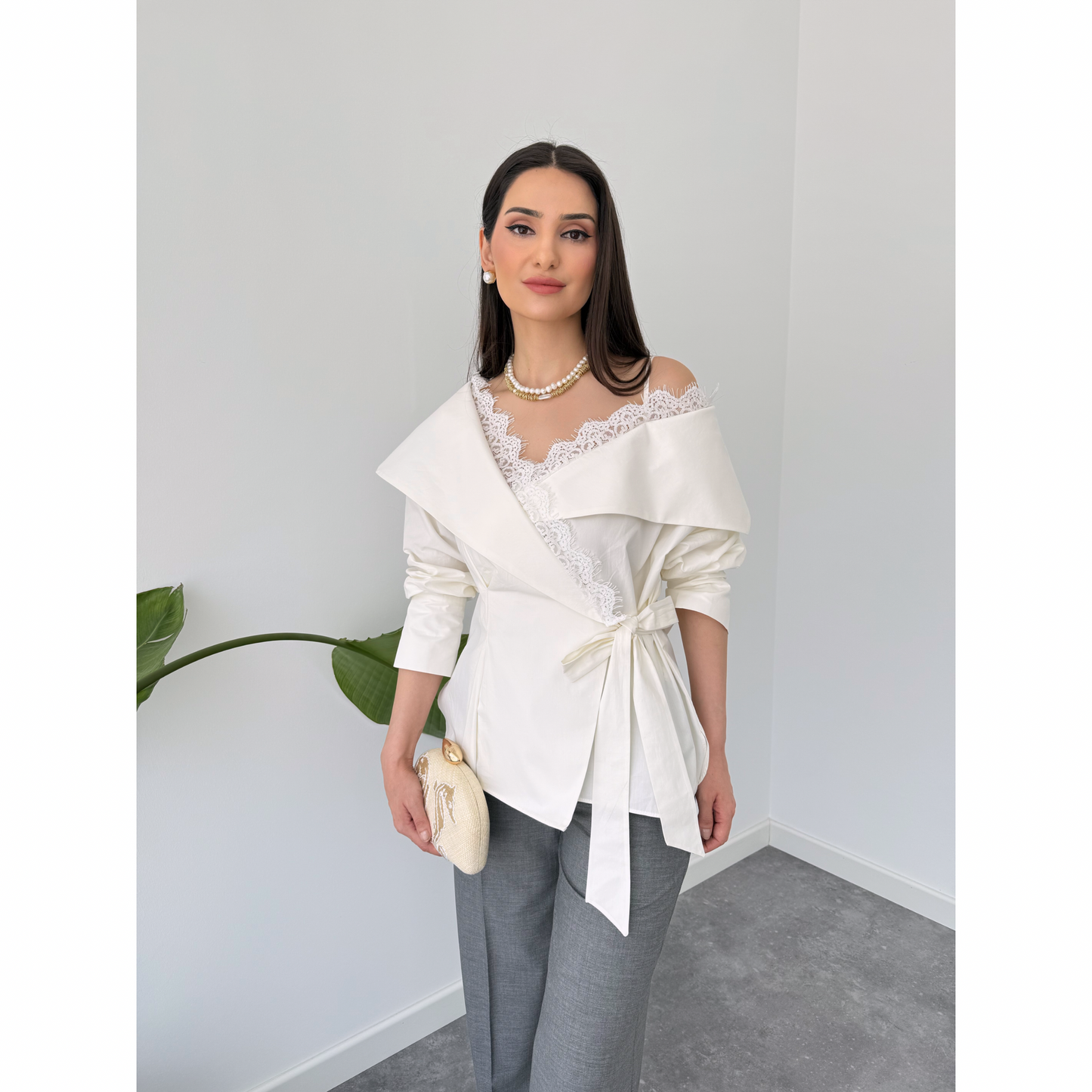 Serena Lace Wrap Shirt