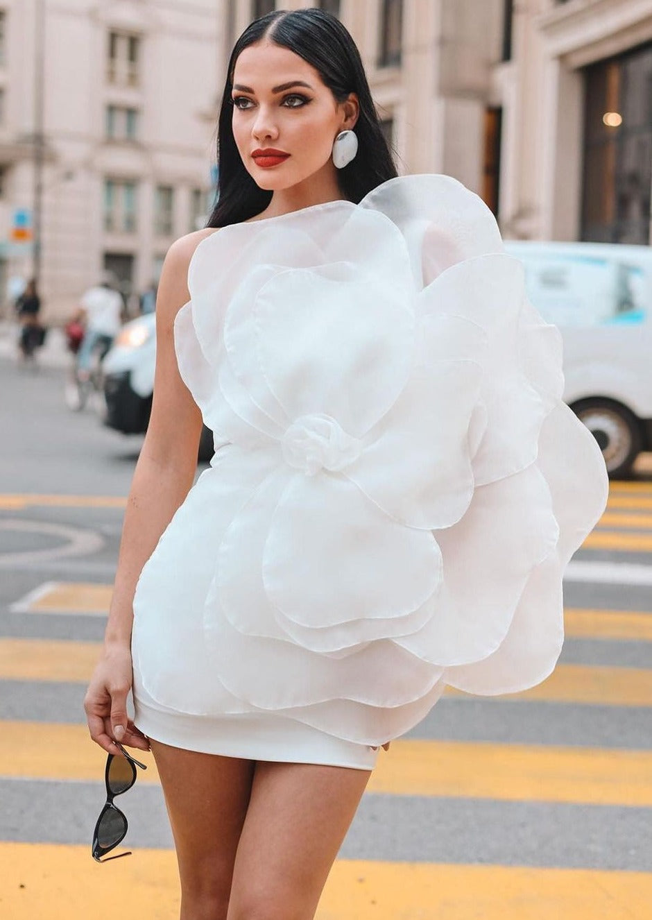 Eden 3D Appliqué Dress