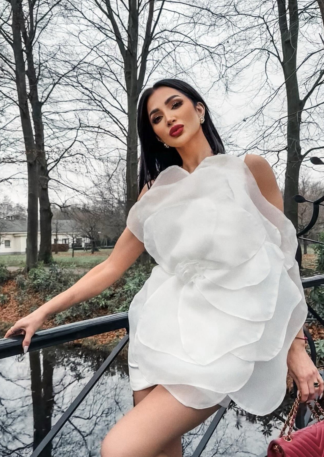 Eden 3D Appliqué Dress