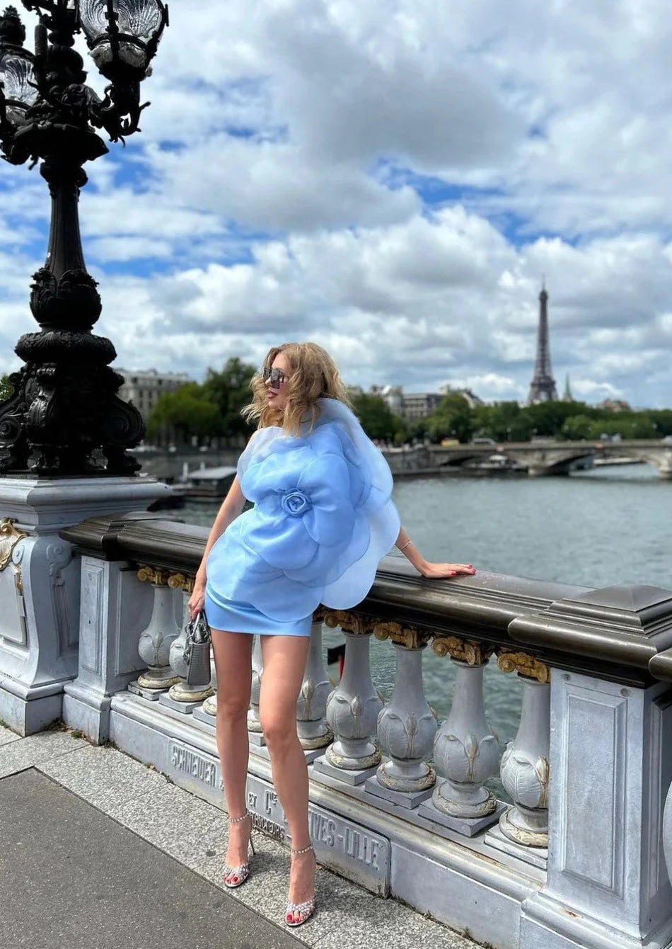 Eden 3D Appliqué Dress