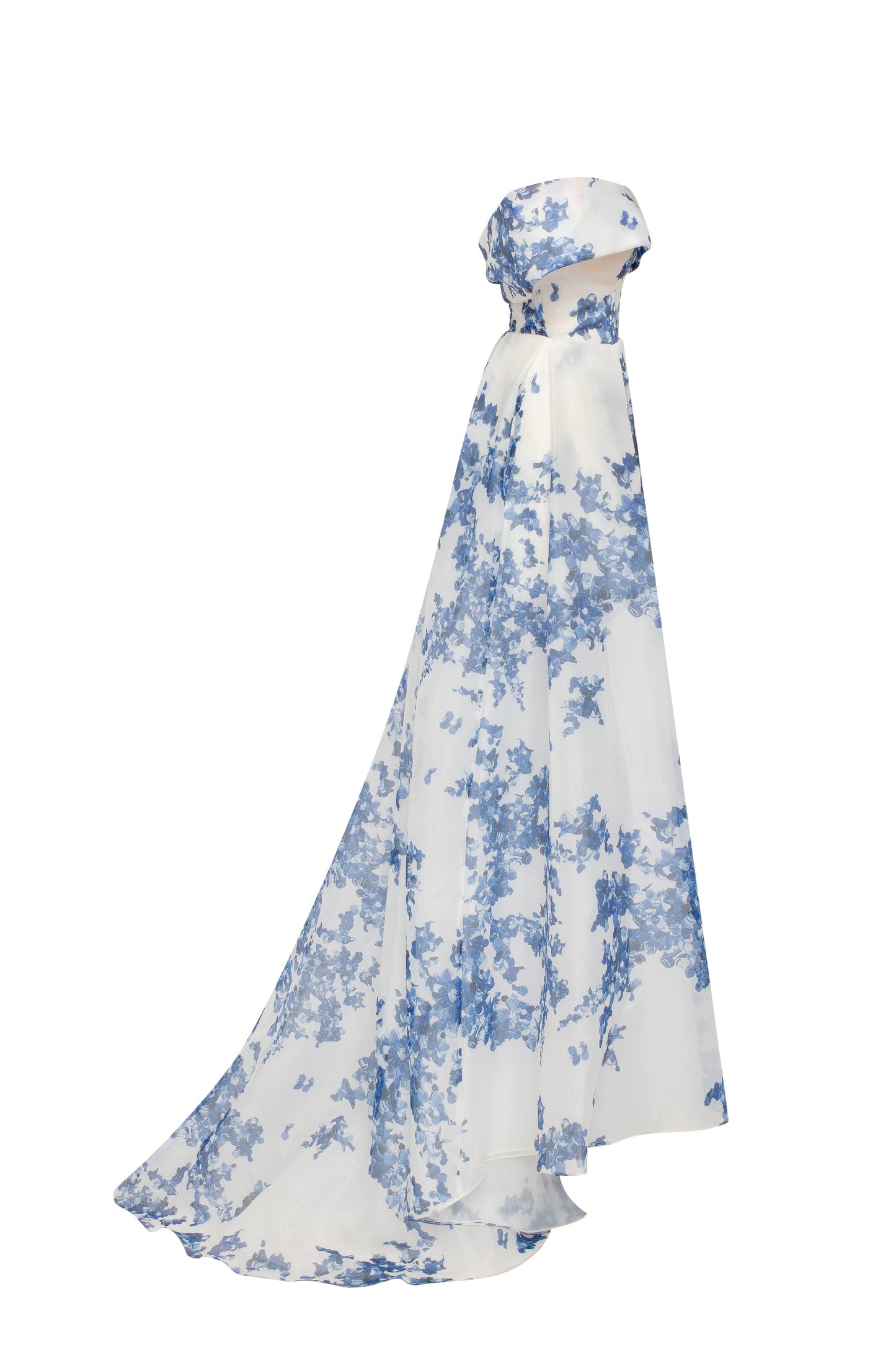Hydrangea Off-Shoulder Maxi Dress
