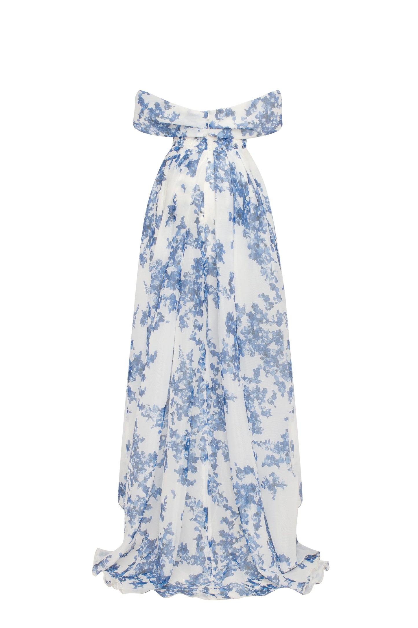Hydrangea Off-Shoulder Maxi Dress