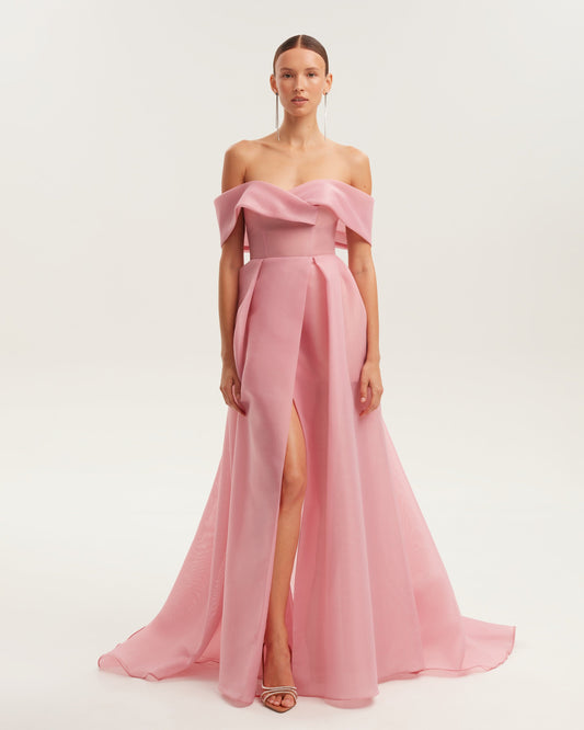 Sophisticated Off-The-Shoulder Maxi Dress