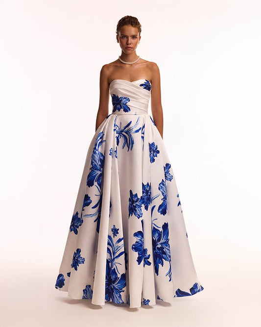 Summer Soirée White Sweetheart Maxi Dress