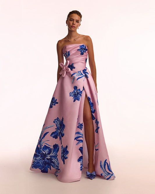 Summer Soirée Pink A-Line Maxi Dres