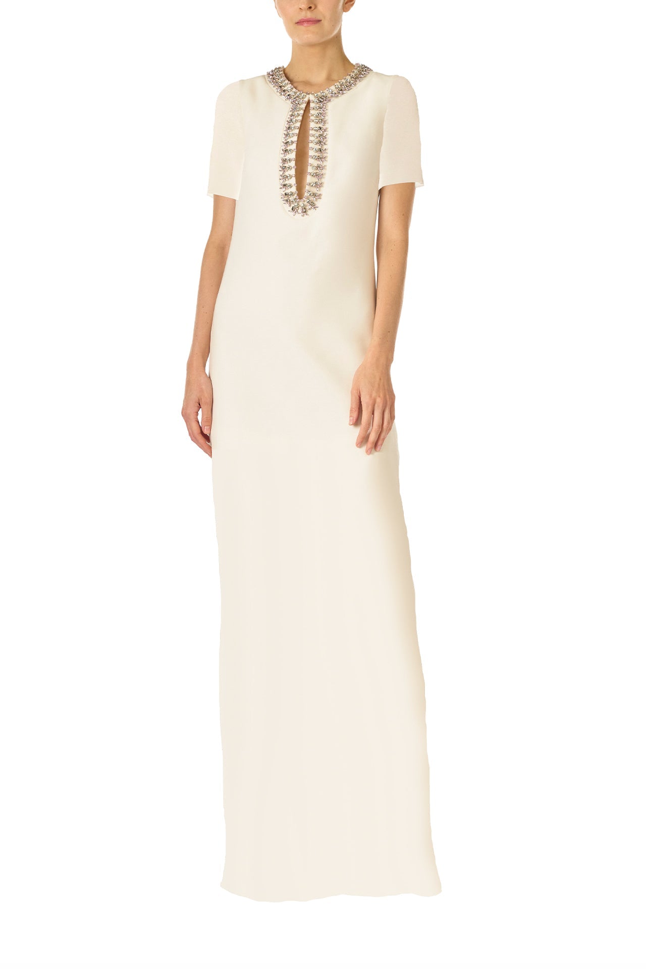 Jeweled Neck Dress