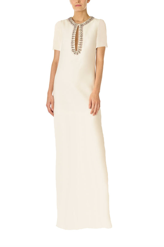 Jeweled Neck Dress