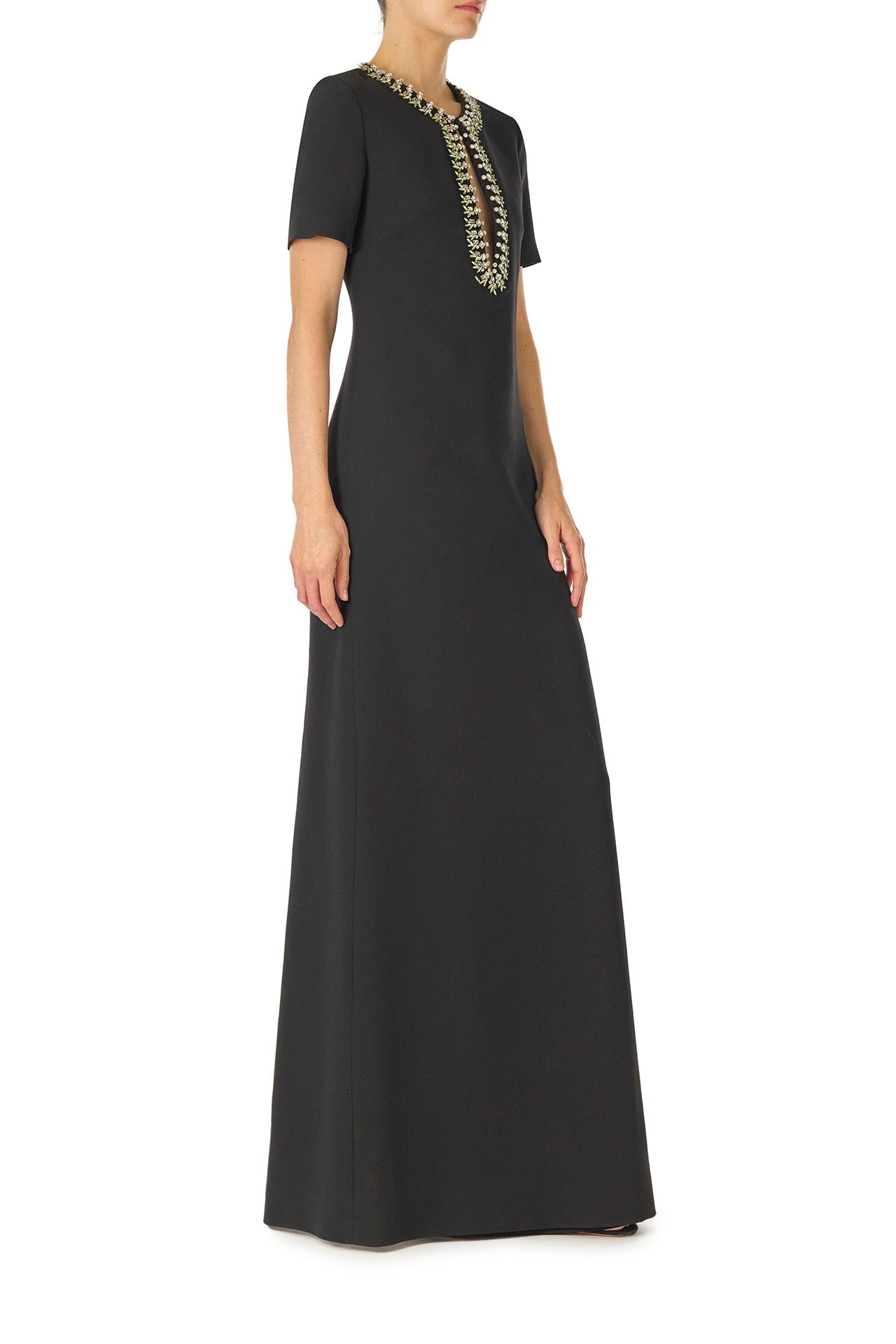 Jeweled Neck Dress