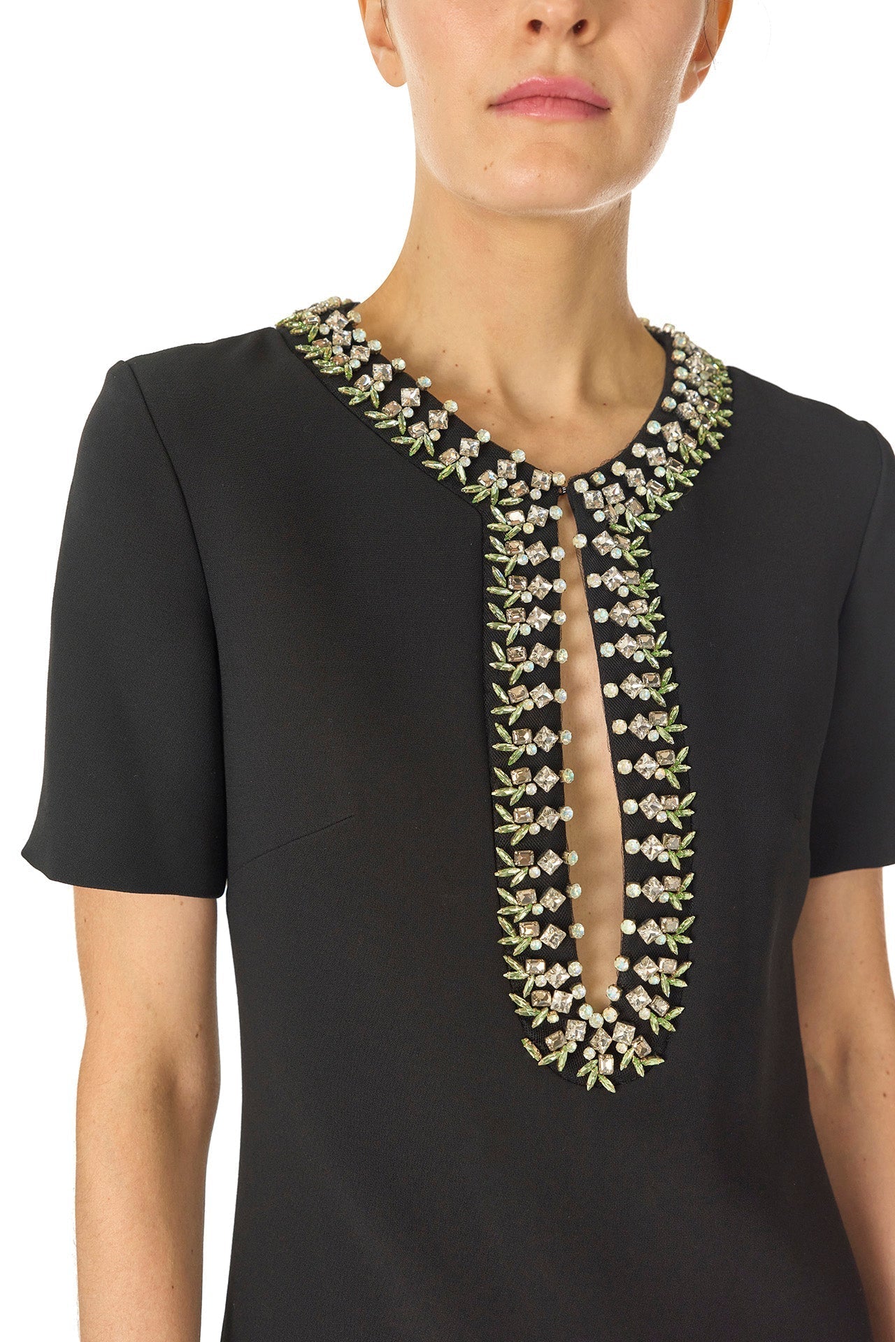 Jeweled Neck Dress