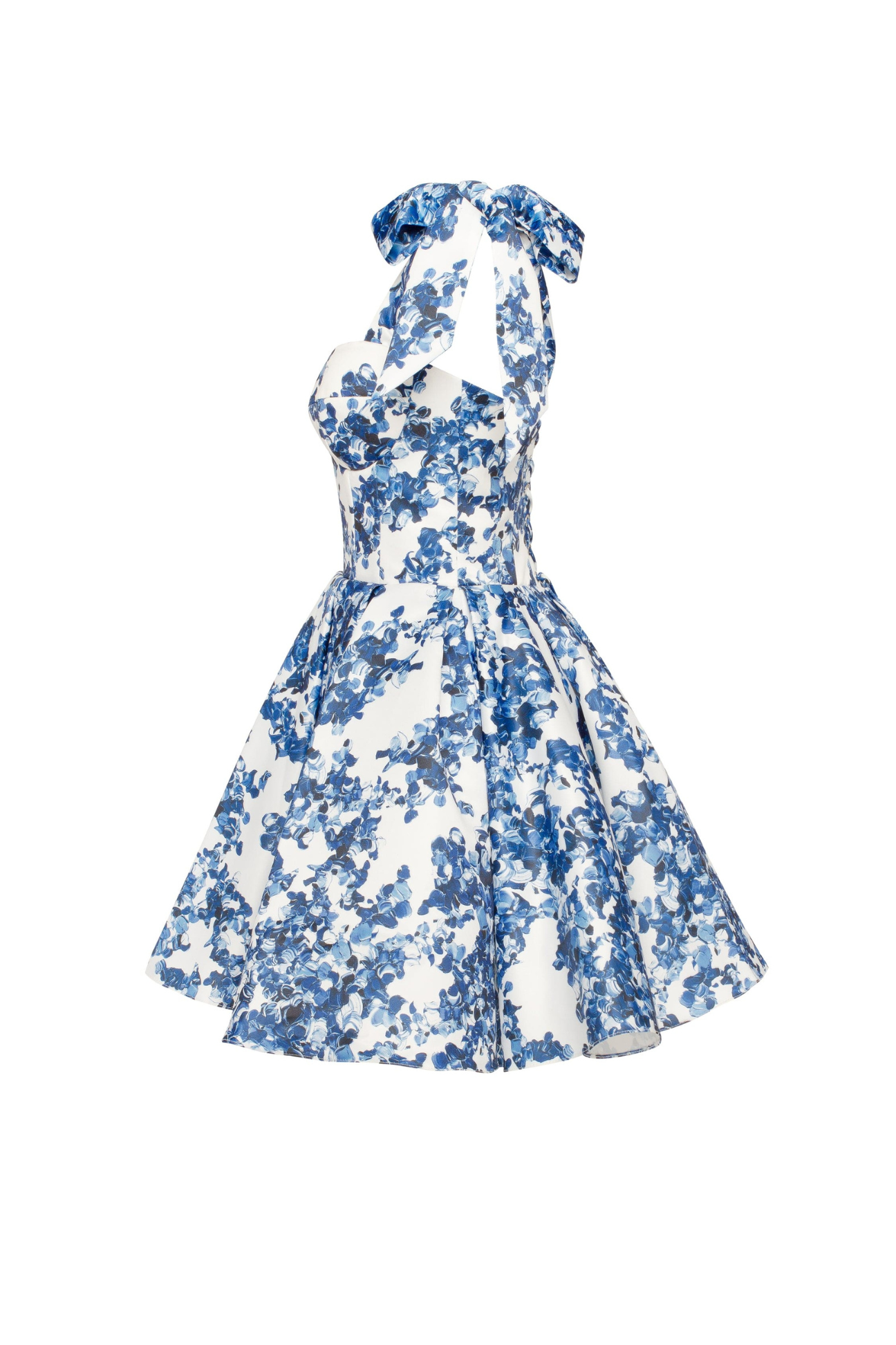 Ravishing Hydrangea Tie-Strap Mini Dress