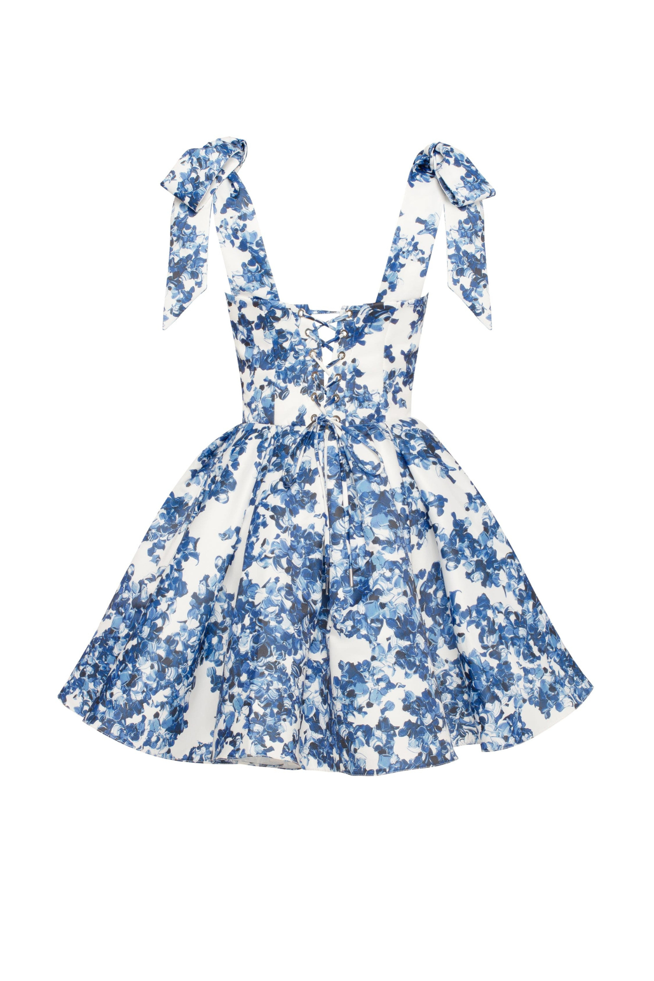 Ravishing Hydrangea Tie-Strap Mini Dress