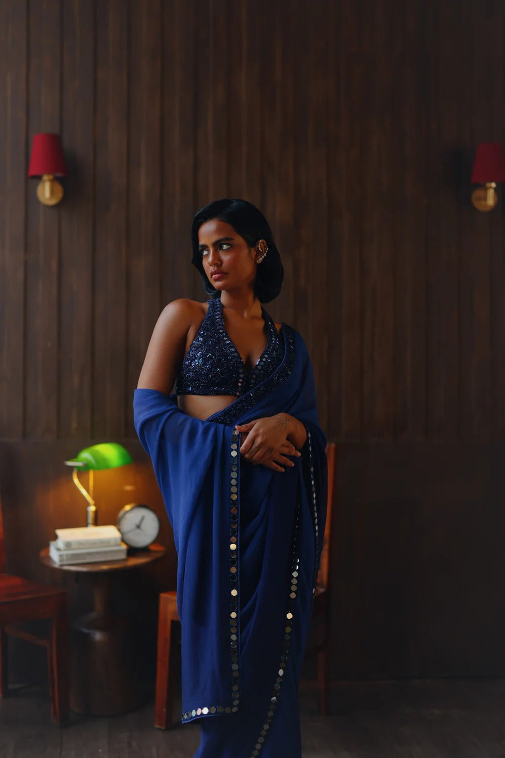 Midnight Muse Saree