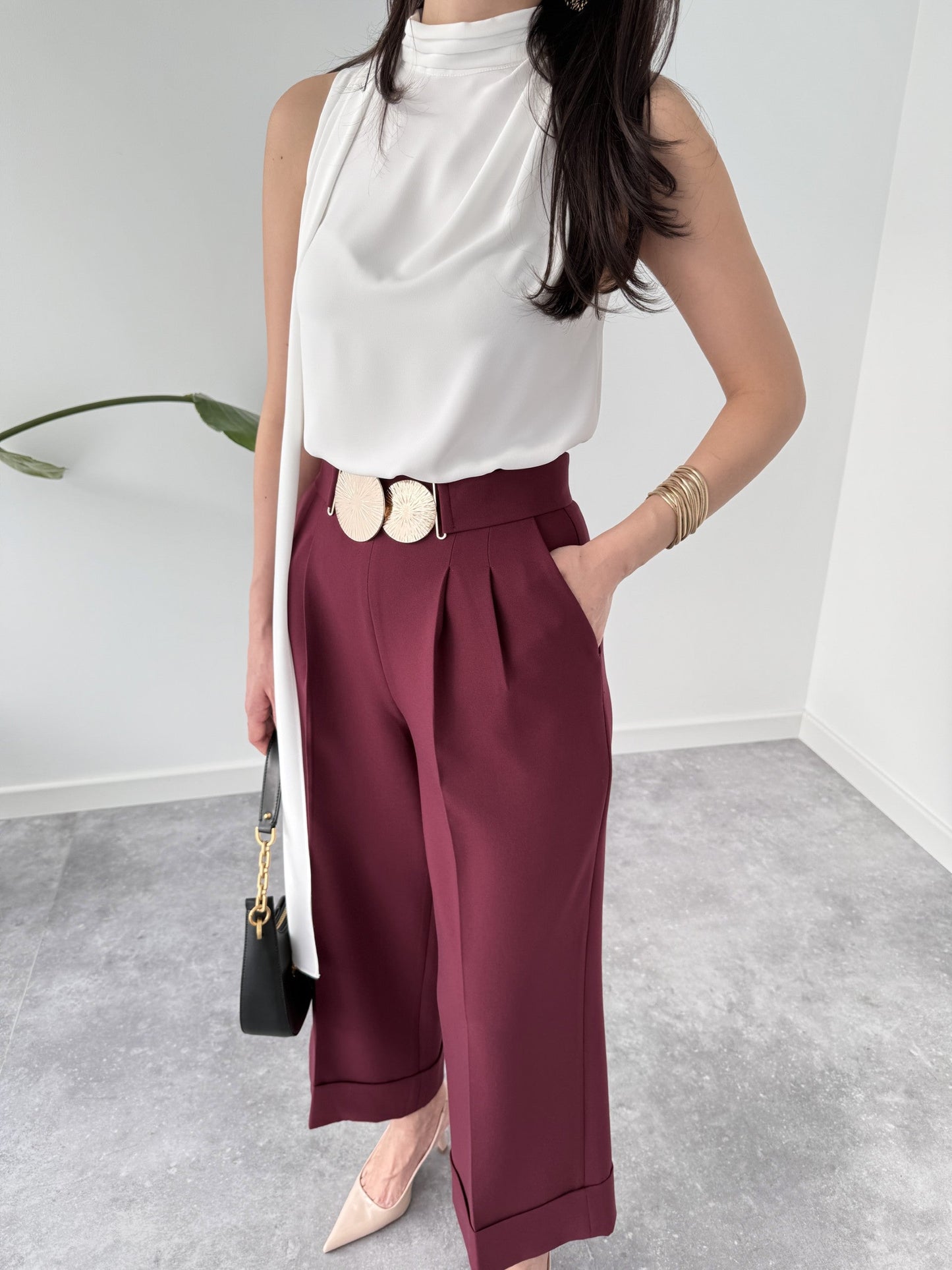 Crisp Crease Wide Leg Trouser