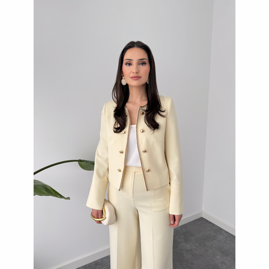 Angela Gold Buttoned Set